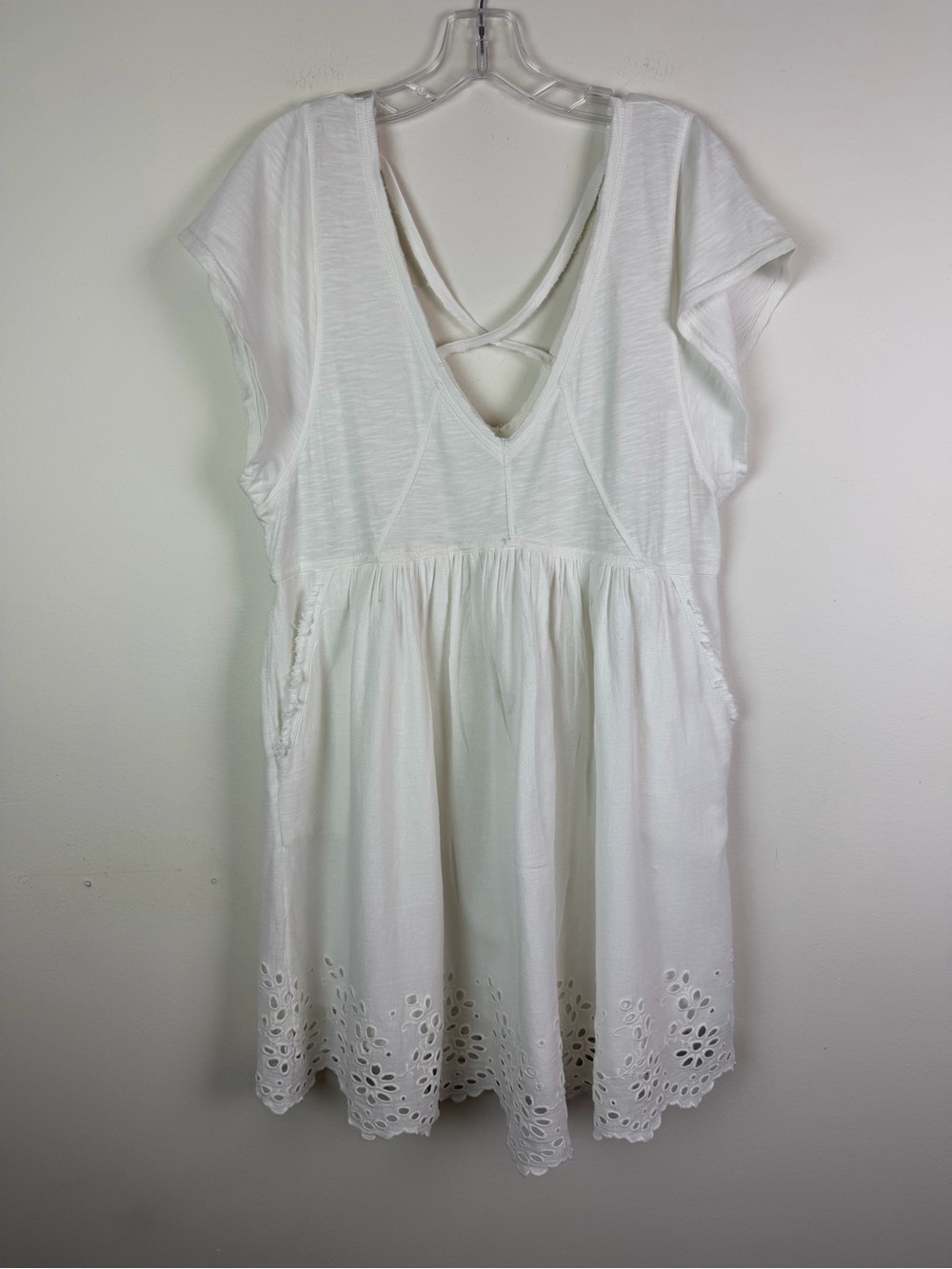 Anthropologie Daily Practice Eyelet Hem Mini Dress Size M - Picture 4 of 15